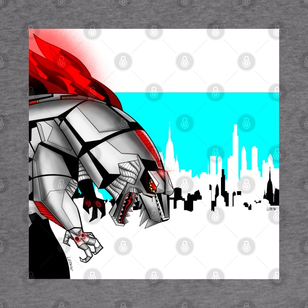 mechagodzilla in the city by jorge_lebeau